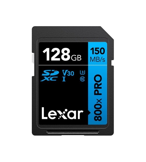 LEXAR SDcard 128GB 800x PRO SDXC UHS-I BLUE Series 128GB W 45MB/s R 150MB/s LSD0800P128G-BNNNG